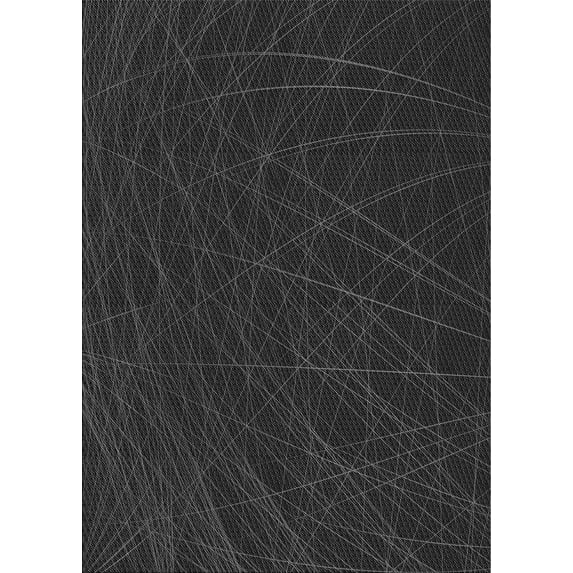 Ahgly Company Indoor Rectangle Patterned Midnight Gray Area Rugs, 8' x 10'