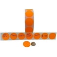 thumbnail image 2 of Preferred Postage Supplies Color Coding Labels Super Bright Neon Orange Round Circle Dots For Organizing Inventory 1.5 Inch 500 Total Adhesive Stickers, 2 of 2