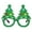 Green, variant on Anhility Christmas Glasses Glitter Holiday Party Glasses Frames Christmas Decoration Accessories Costume Eyeglasses for Christmas Parties Holiday Favors (One Size Fits All)
