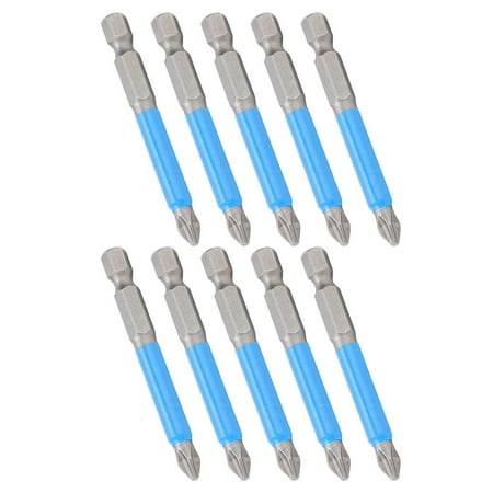

2024 10Pcs 65mm Cross Screwdriver Bits Set PH2 NonSlip Magnetic Electric Hand Drill Bits
