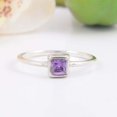 thumbnail image 2 of HeartsAndYou 0.4ct Natural Purple Amethyst Engagement Ring Solitaire 14k SOLID White Gold, 2 of 9