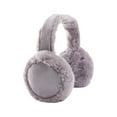 thumbnail image 1 of WTXUE Cache-Oreilles, Femmes Hiver Cache-Oreilles Réglable Faux Chauffe-Oreilles Chaud Coupe-Vent Cache-Oreilles Pliable, 2 Gris, 1 of 3