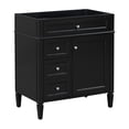 thumbnail image 4 of JERFIT 30 Inch Modern Bathroom Vanity Base Only in Black, Freestanding Sink Cabinet with 3 Drawers & Adjustable Shelf for Bathroom Storage, 4 of 6