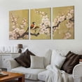 thumbnail image 2 of ONETECH Giclee Canvas Prints Wall art Birds on Blooming Trees Floral Pictures Paintings for Living Room Bedroom Home Decorations Large Modern Stretched 12''x16''X3 Panels, 2 of 4