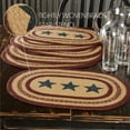 thumbnail image 4 of VHC Brands Potomac Jute Placemat Stencil Stars Burgundy Oval Textured Set of 6 12x18, 4 of 7