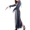 thumbnail image 3 of Sunloudy Disfraz de Cosplay de Halloween para Mujer, Vestido de Novia de Malla de Manga Larga de Longitud Completa con Accesorio de Gargantilla para Niñas, 2 Colores Sunloudy  moda, 3 of 9