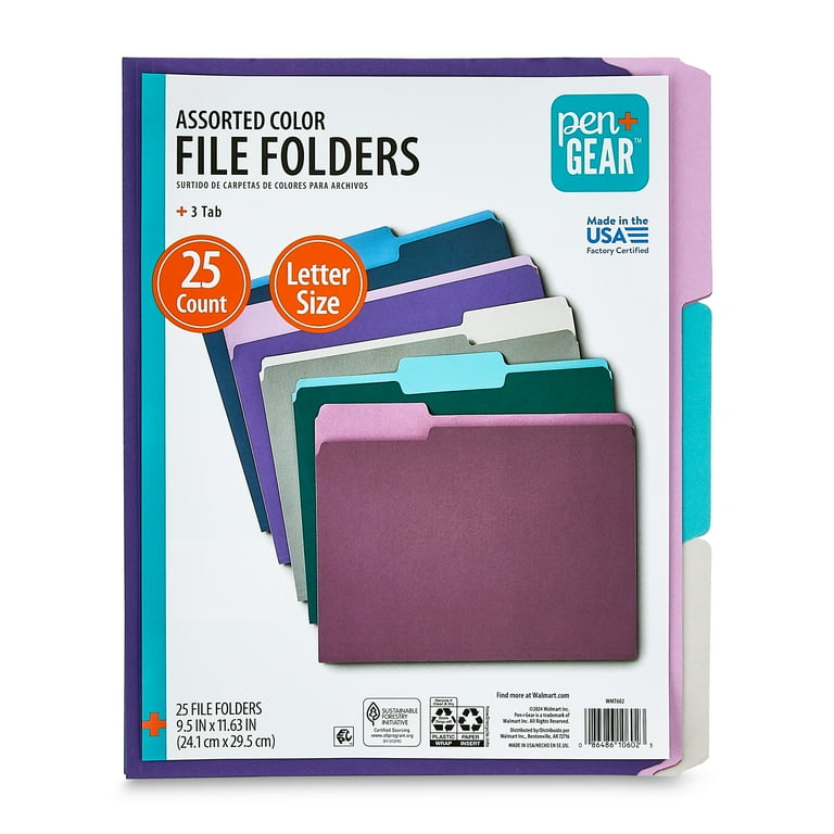 Pen+Gear Jewel Tone File Folders, Letter Size, 25 Pack photo 5