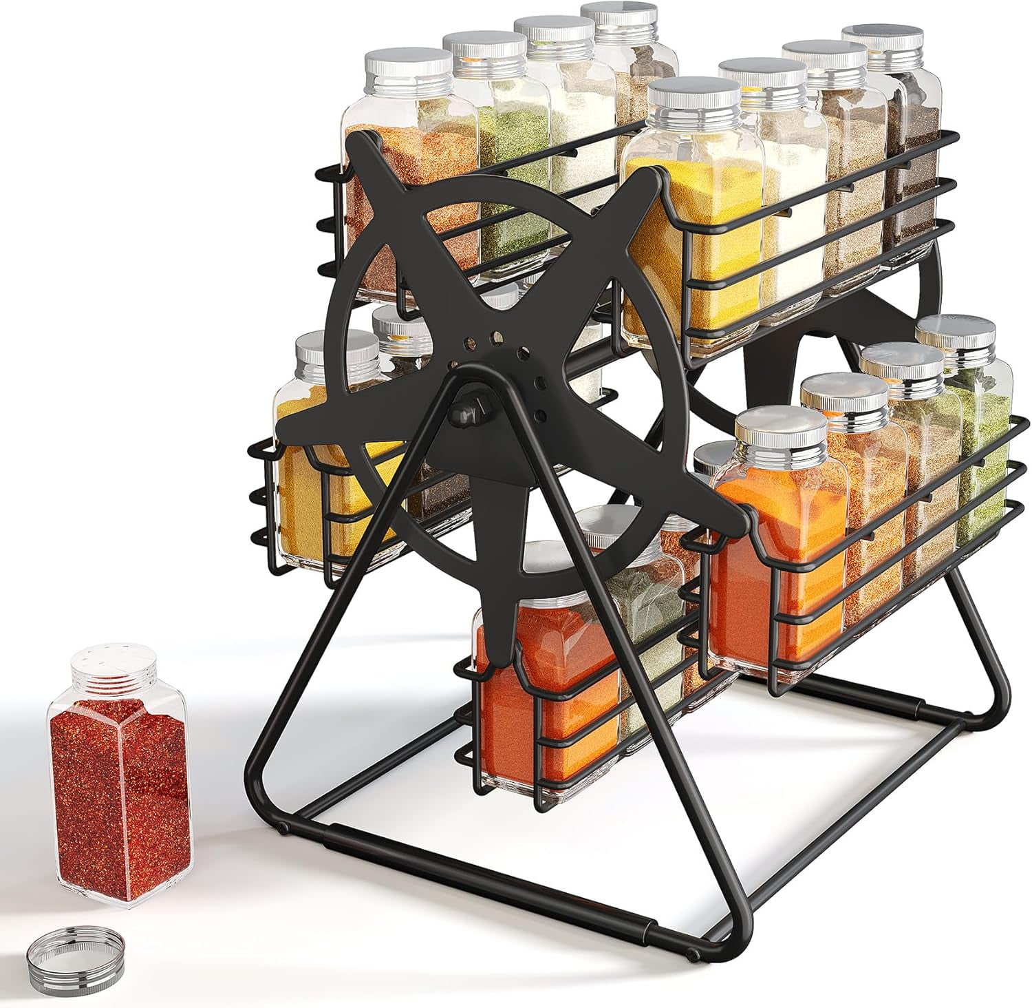 Olde Thompson 25-645C 20-Jar Ferris Wheel Spice Rack - Walmart.com