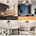 thumbnail image 4 of Lámpara De Techo Semiempotrada Moderna De 6 Luces Modelo Negro, 4 of 4