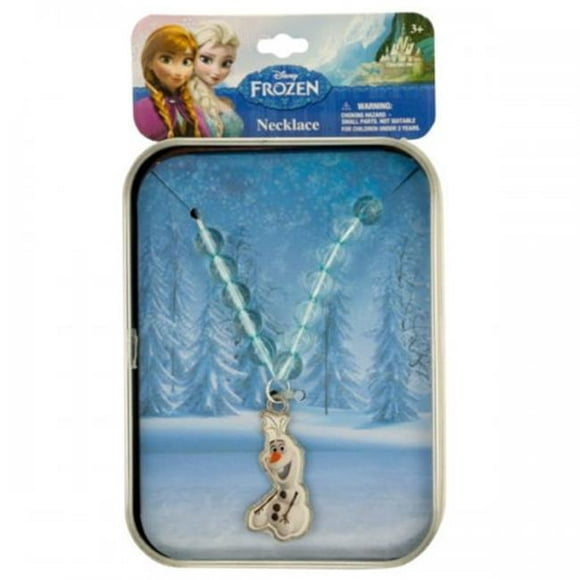 Bulk Buys KL20518 Disney Frozen Olaf Beaded Necklace in Reusable&#44; Tin