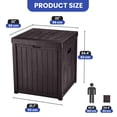 thumbnail image 3 of ModFusion 51 Gallon Waterproof Outdoor Storage Box - Brown Resin Cabinet for Patio, Garden & Pool Supplies, 3 of 8