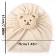 thumbnail image 6 of ESASSALY Turban Hat for Baby Infant Cap Hats Cute Bear Soft Cute Nursery Beanie, 6 of 6