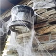thumbnail image 6 of Tssuoun Halloween Spider Web Halloween Party Prop White Luminous Cobweb Haunted House Decoration Supplies  No.2, 6 of 8
