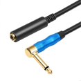 thumbnail image 2 of Right Angle 6.35Mm TRS Stereo Male to Female Audio Cable Guitar Extension Cable Cord for Amplifiers Headphone 1.8m, 2 of 5