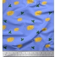 thumbnail image 1 of Soimoi Blue Heavy Canvas Fabric Leaves & Sunflower Floral Printed Craft Fabric by the Yard 58 Inch Wide, 1 of 3
