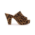 thumbnail image 3 of BLISSFUL STEP Women's Shoes Chunky Platform Open Toe Slides Block Heel Sandals Leopard 6, 3 of 8