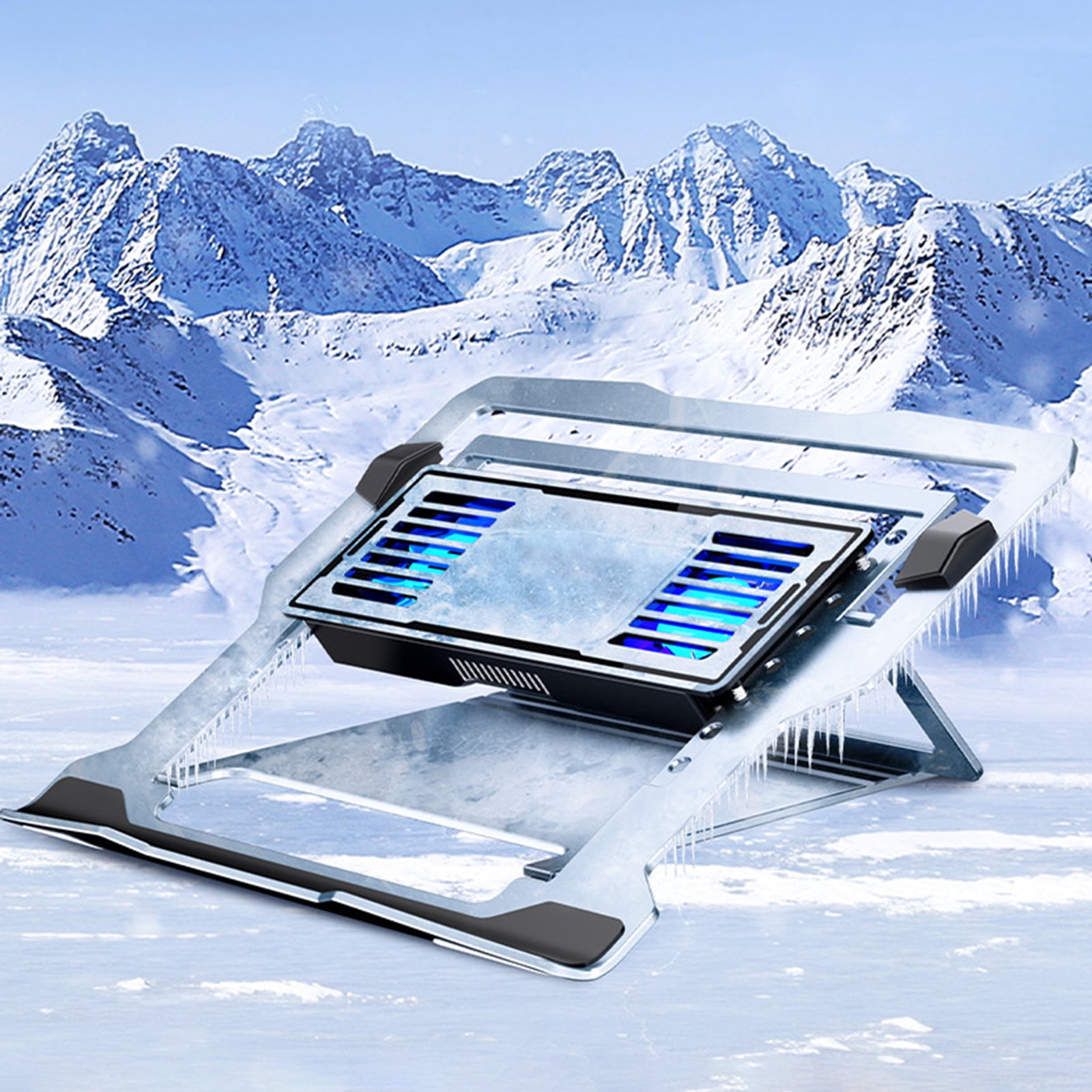 Laptop Cooling Pad Gaming Laptop Coolers Laptop Fan Cooling Stand with Quiet Cooling Fan Folding Bracket for Laptop