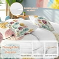 thumbnail image 2 of Queen 4 Piece Bedding Set Farm Watercolor Dandelions Soft Breathable Duvet Cover and Pillowcase,Country Blue Purple Yellow Plant Duvet Cover Set Washable Bed Sheets for Bedroom Dormitory Guest Room, 2 of 9