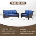 thumbnail image 6 of Ovios 2 Pieces Outdoor Patio Furniture with Sofa Wicker Patio Sectional with Loveseat for Backyard, 6 of 6