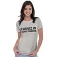 thumbnail image 3 of I Survived My Teenage Daughter Funny Womens Fitted Plus Size Graphic Tee Brisco Brands 3X, 3 of 5