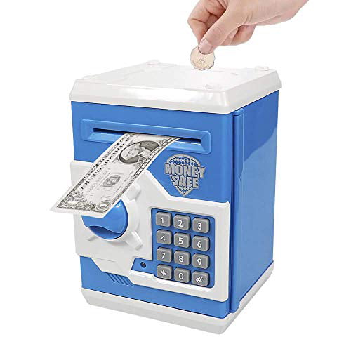 Kids Code Electronic Piggy Banks Mini ATM Money Bank Coin Saving Box Fun Toy 