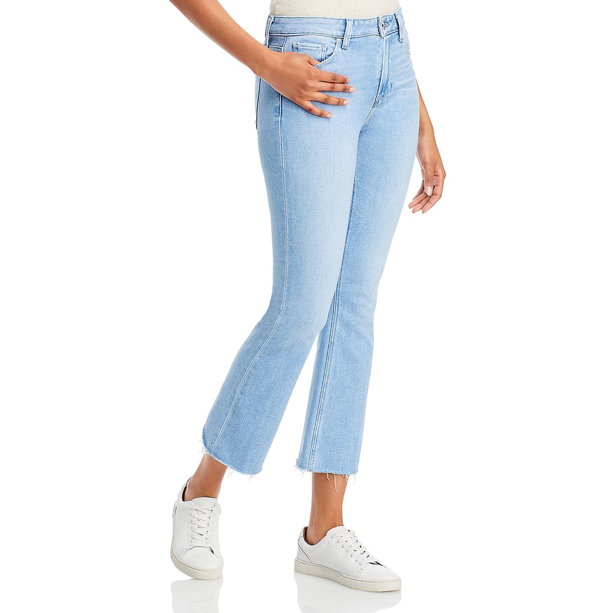 Paige Womens Colette Cropped Denim Flare Jeans - Walmart.com