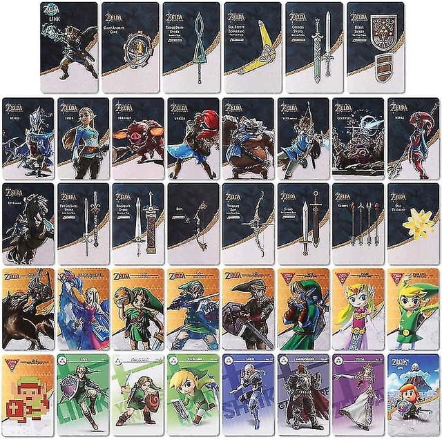 38 piezas de tarjetas Zelda Amiibo-Zelda Kingdom Tears Legend Amiibo-Zelda y Penthouse Nfc etiquetas Amiibo-para cambiar tarjetas de juego