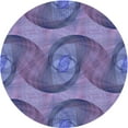 thumbnail image 1 of Ahgly Company Indoor Round Patterned Deep Periwinkle Purple Area Rugs, 7' Round, 1 of 6