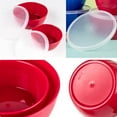 thumbnail image 4 of Set of 4,lassic Plastic Prep Bowls with Lids, 8/16/24/32 ounces, Microwave and Dishwasher Safe (Red), 4 of 5