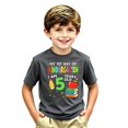 thumbnail image 3 of XFeng Kids My 1st Day Of Kindergarten T-Shirt, 5 Years Old Pencil Apple Book Graphic Short Sleeve Crew Neck Tee, 3 of 3