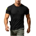 thumbnail image 3 of DIOAZUD Workout Shirts for Men Short Sleeve Moisture Wicking Crew Neck Side Pocket Tees Athletic Gym Active T Shirt for Daily Outdoor, 3 of 10