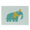 thumbnail image 1 of Elephant Cutting Board, Cartoon Big Animal with Hat and Scarf Print, Decorative Tempered Glass Cutting and Serving Board, in 3 Sizes, by Ambesonne, 1 of 2