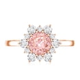 thumbnail image 5 of Rosec Jewels IGI Certified 1 Carat Lab Grown Pink Diamond Engagement Ring (VS1 Grade) - Fancy Pink and White Diamond Ring - Ready To Gift, 14K Rose Gold, US 6.50, 5 of 9