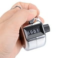 thumbnail image 2 of Hand Tally Counter 4 Digit Tally Counter Mechanic Palm Click Counter Silver Tone, 2 of 5