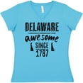thumbnail image 3 of Inktastic Delaware Awesome Since 1787 Women's V-Neck T-Shirt, 3 of 5