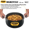 thumbnail image 4 of Futura Big Boy Biryani Handi 12 Liters - Non Stick Pot With Hard Anodised Lid | Sauce Pan For Cooking & Serving Biriyani, Black (NBH12), 4 of 5