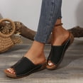 thumbnail image 3 of Mepaouo Summer Sandals for Women 2025 Platform Wedge Slides Arch Support Orthotic Casual Walking Shoes, 3 of 8