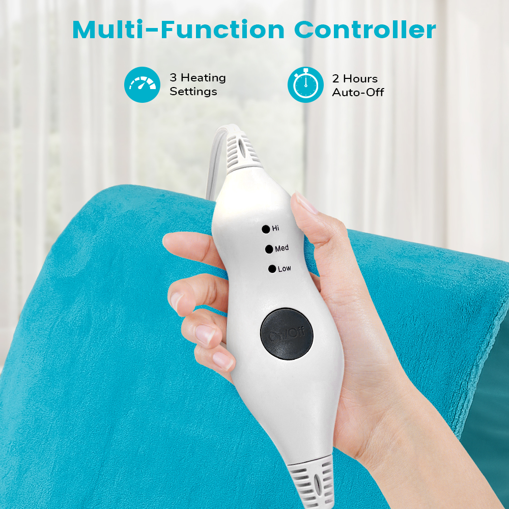 COWIN Heating Pad 12" x 24" with Auto Shutoff Blue photo 3
