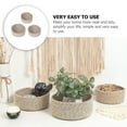 thumbnail image 3 of FENGGUIQU 3Pcs Elegant Brown Woven Basket for Home Storage and Decorative Fake Flower Display, 3 of 7