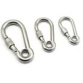 thumbnail image 5 of 304 Stainless Steel Screw Lock Climbing Gear Carabiner Quick Links Safety Snap Hook Chain Connecting Ring Carabiner Chain Buckle, 5 of 5