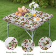 thumbnail image 4 of White Christmas Candy Cane Pattern Square Fitted Tablecloth with Elastic Edge,Square Table Cover,Washable Elastic Table Cover for Home Kitchen Party Decor 34"x34", 4 of 6