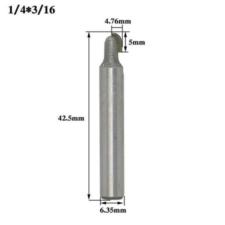 

1/2 1/4 Shank 2 Flute Round Bottom Router Bits Milling Cutter For Woodwork