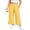 Warm Yellow, variant on Gleelist Women's Plus Size Wide Leg Pants Lightweight Casual High Waist Side Slit Flowy Lounge Trouser With Pockets XL-5XL
