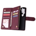 thumbnail image 3 of For Samsung A51 Case Smartphone Shell Precise Cutouts Zipper Closure Wallet Design Overall Protection Phone Cover Brown, 3 of 5