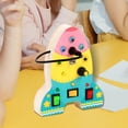 thumbnail image 1 of Switch Busy Board Montessori Toy Rocket Shape Early Educational Sensory Toy Toddler Busy Board para avión Viaje Juguete Niños y niñas Niños pequeños rosa CUTICAT tablero ocupado, 1 of 8