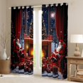 thumbnail image 2 of Castle Fairy Santa Claus Boy Girl Blackout Curtains Set of 2 (52x84 Each),Merry Christmas Window Curtains,Xmas Festival Theme Curtains and Drapes,Microfiber Bedroom Decor, 2 of 6