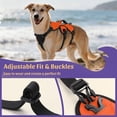 thumbnail image 5 of Pigo Escape Proof Dog Harness, Soft Padded Full Body Pet Harness, Reflective Adjustable No Pull Vest with Lift Handle and Lesh Clip for Large Dogs Walking Hiking Training, Orange, 5 of 11