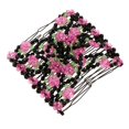 thumbnail image 4 of 2 Peines Mágicos Para El Cabello, Pinzas Dobles Para El Cabello, Accesorios Elásticos Para El Cabello, Rosa BLESIY peinetas dobles elasticas, 4 of 8