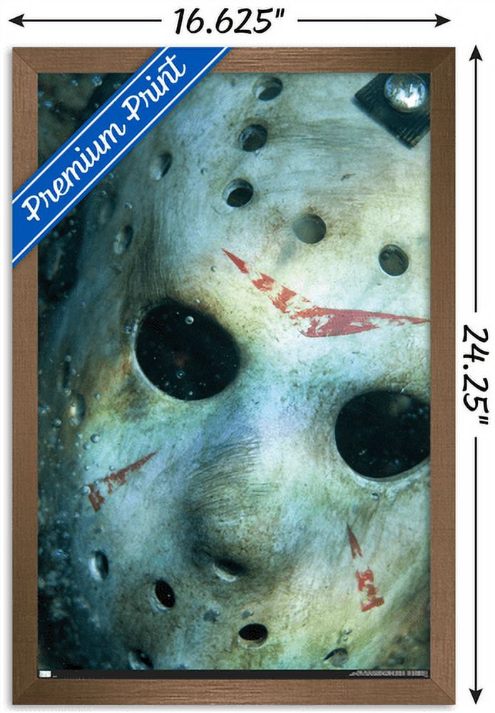 Friday the 13th - Underwater Wall Poster, 14.725" x 22.375", Framed