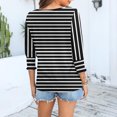 thumbnail image 3 of fatyb Women's Tops Printed 3/4 Length Puff Sleeve Tshirts Casual Crew Neck Womens Graphic Tees Blouses, 3 of 5